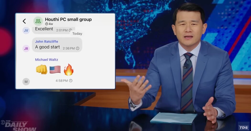 Signal App Mishap Sparks Late-Night Comedy Banter